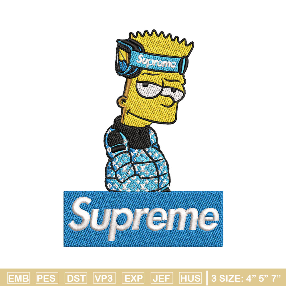 Simpson Supreme Embroidery design, Simpson Supreme Embroidery, cartoon design, Embroidery File, Instant download..jpg