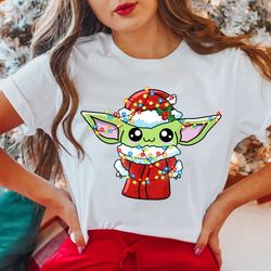 star wars santa baby yoda christmas lights shirt, the mandalorian christmas galaxys greetings tshirt, star wars disneyla