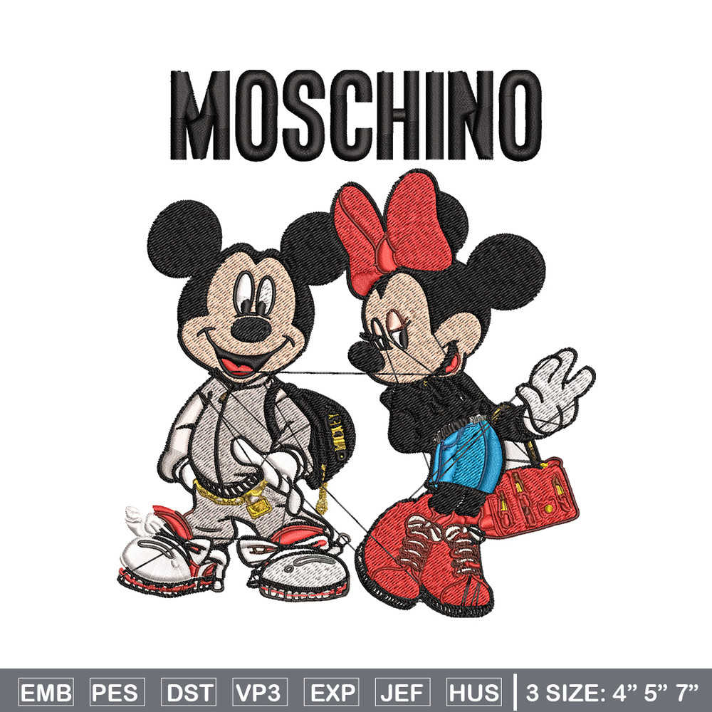 Moschino Mickey and Minnie mouse Embroidery design, Disney Embroidery, cartoon design, Embroidery File, Digital download.jpg