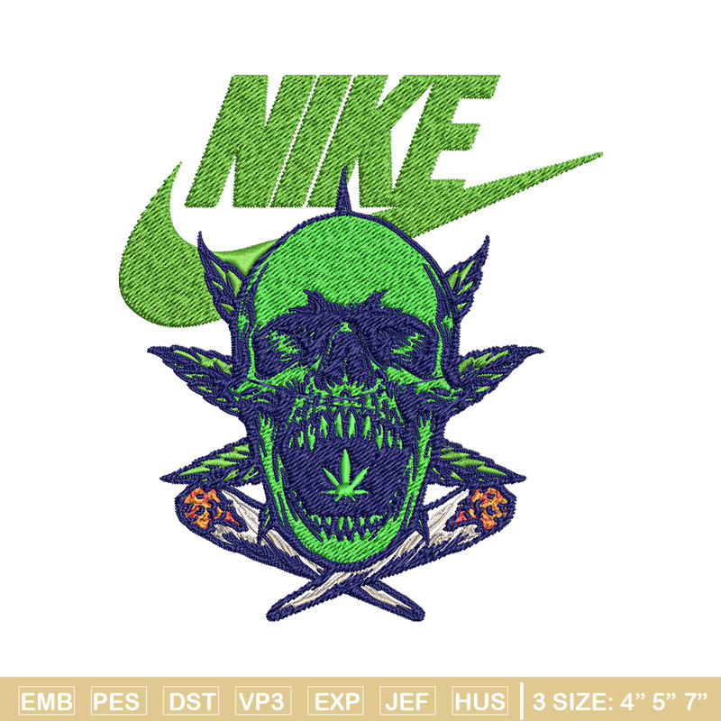 Skull horror Nike Embroidery design, Skull horror Embroidery, Nike design, Embroidery file, logo shirt, Instant download.jpg