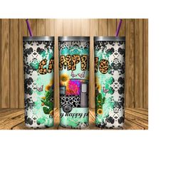 camping is my happy place tumbler png, 20oz skinny tumbler design,camper tumbler png,camper png,camper png sublimation,20oz tumbler,download