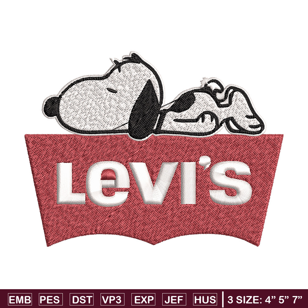 Snoopy Levi's Embroidery design, Snoopy Levi's Embroidery, cartoon design, Embroidery File, Digital download..jpg