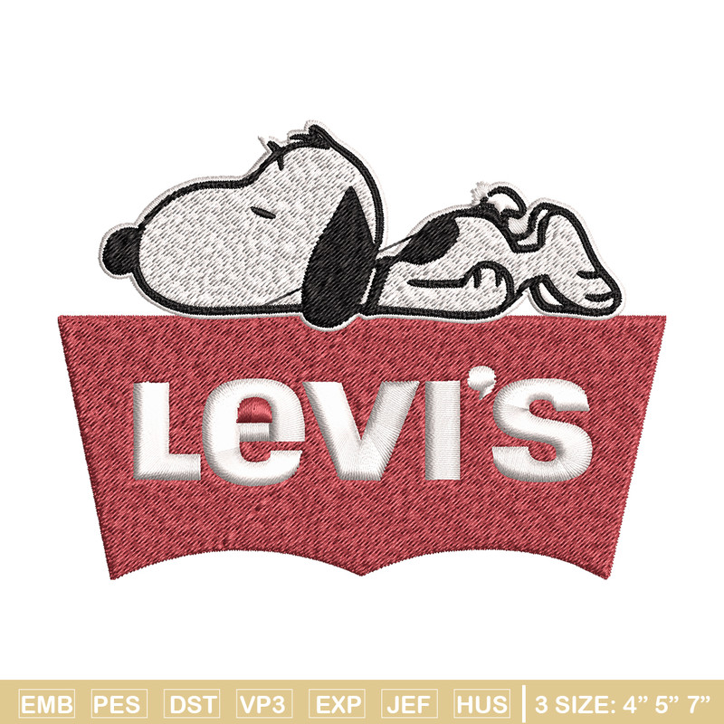 Snoopy Levi's Embroidery design, Snoopy Levi's Embroidery, cartoon design, Embroidery File, Digital download..jpg