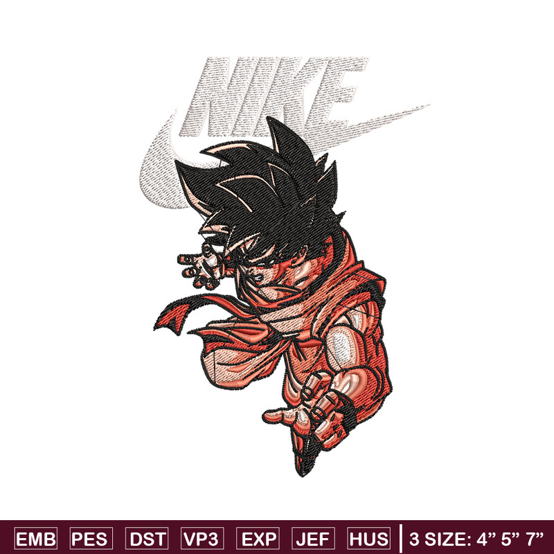 Son Goku Nike Embroidery design, Dragon ball Embroidery, Nike design, anime shirt, Embroidery file, Instant download.jpg