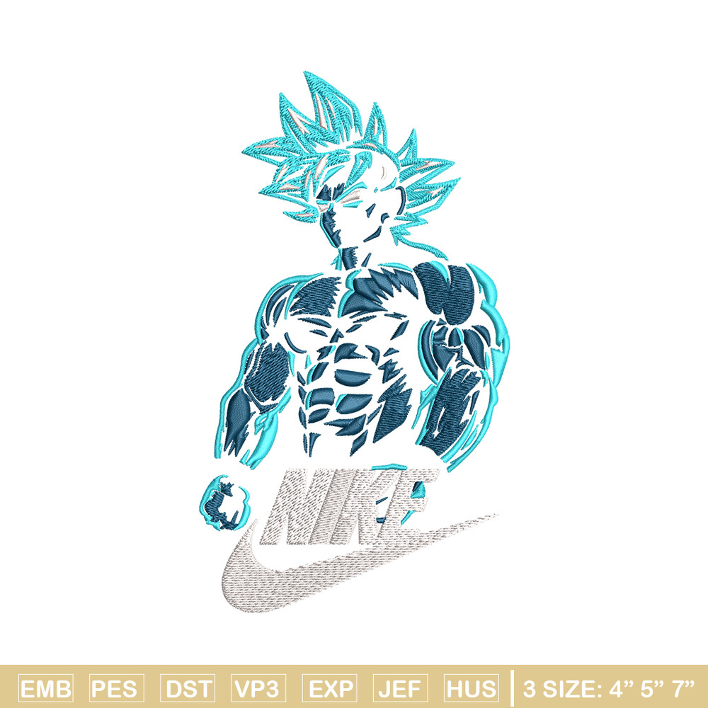 Son Goku Super Saiyan Blue Nike Embroidery design, Dragon ball Embroidery, Nike design, anime shirt, Instant download..jpg