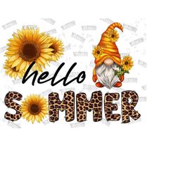 hello summer gnome png, summer gnomes png sublimation design, hand drawn gnomes png, sunflower gnome png, cute gnome png, summer sublimation