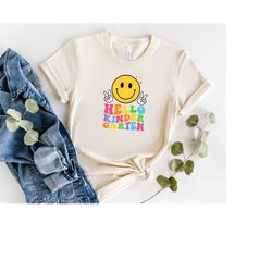 hello kindergarten shirt, first day of school shirt, Kindergarten outfit, Kindergarten tee, Back To School Outfit, Welco