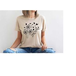 Scatter Kindness Shirt, Meditation Gift,Yoga Shirt,Botanical Shirt,Flower Shirt, WomenGift Shirt,Dandelion Shirts, Bday