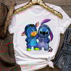 disney eeyore and stitch cute costume best friends shirt, disneyland trip unisex tshirt family matching birthday gift ad