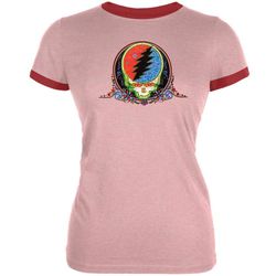 Grateful Dead &8211 Calaveras Juniors Ringer Pink T-Shirt