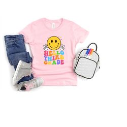 hello third grade shirt, first day of school,  kids t-shirt, teacher t-shirt, teacher gift for 3rd grade, third grade te