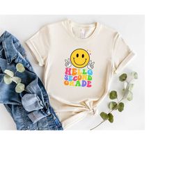 hello second grade shirt, second grade teacher,back to school shirt,gifts for teachers, teacher shirts, first day of sch