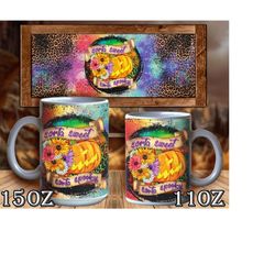 Sorta Sweet Sorta Spooky Halloween Mug Wrap Template, Instant Download Coffee Mug PNG 11oz 15oz Digital Sublimation Mug Template