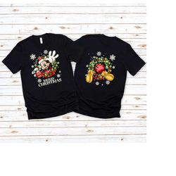 disney christmas mickey mouse front and back shirt, mickey merry christmas shirt hoodie sweatshirt, disney merry christm