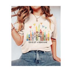 disney toy story group shirt, you've got a friend in me disney shirt, disneyland shirt, disneyworld shirt, woody buzz lightyear jessie shirt