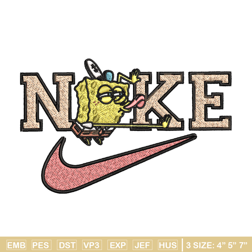 Spongebob x nike Embroidery Design, Nike Embroidery, Brand Embroidery, Embroidery File, Logo shirt, Digital download.jpg