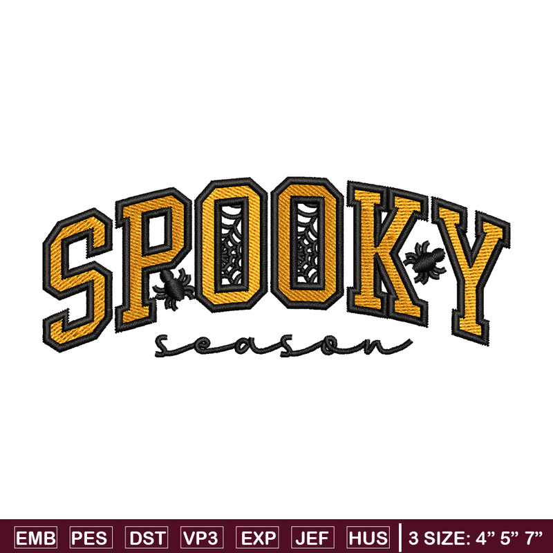 Spooky embroidery design, halloween embroidery, halloween design, embroidery file, logo shirt, Digital download..jpg