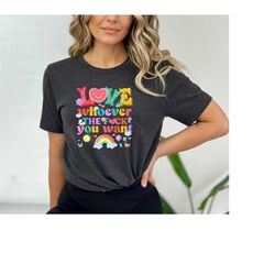 Love Whoever the F you want, LGBQT Shirt, Retro Frog Shirt,Gay Pride Trendy Tshirt,Unisex Shirt, Pride Month Shirt,LGBT