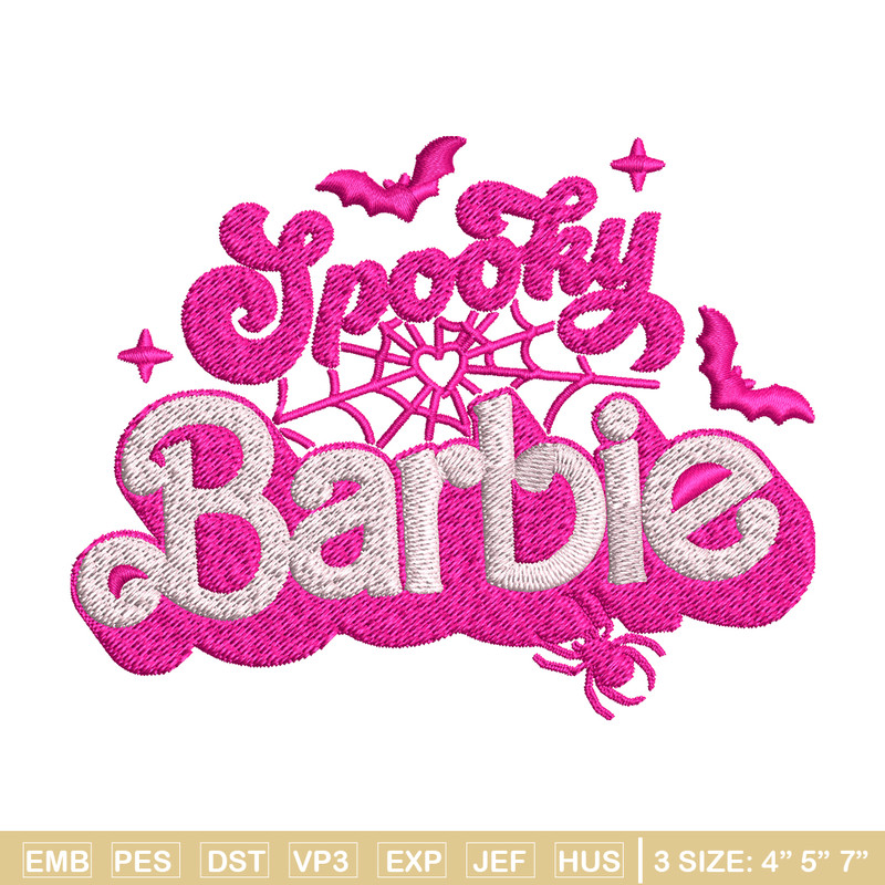 Spooky Barbie Embroidery design, Spooky Barbie Embroidery, Embroidery File, logo design, logo shirt, Digital download..jpg