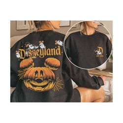 retro disneyland halloween 2 side shirt, disneyworld 2 side halloween shirt, halloween matching shirt, spooky season shirt, disney trip tee