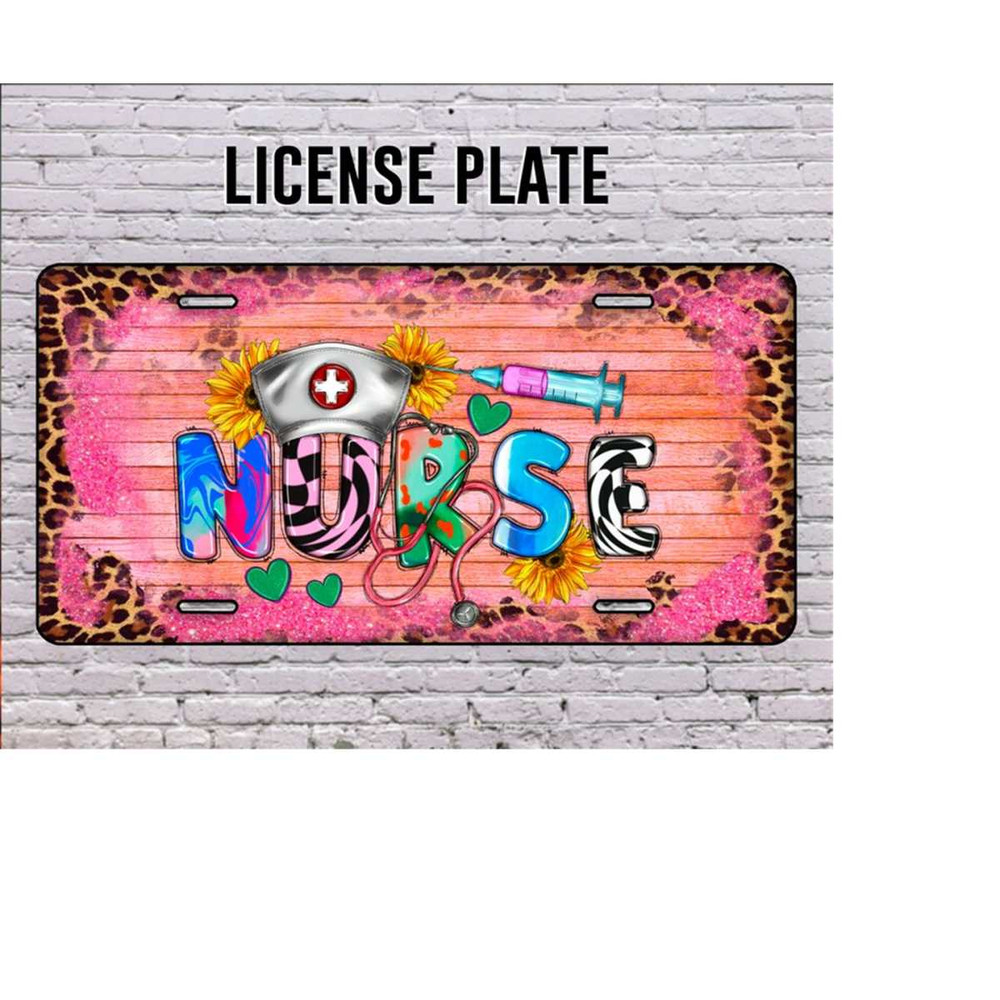 MR-31102023112449-nurse-stethoscope-syringe-sunflower-license-platenurse-image-1.jpg