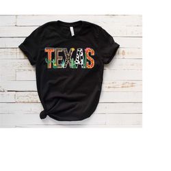 Texas Cactus Sunflower T-Shirt,Texas State Shirt,Leopard Texas Tee,Texas Fan T-Shirt,Texas Travel Shirt,Texas Lovers Shi