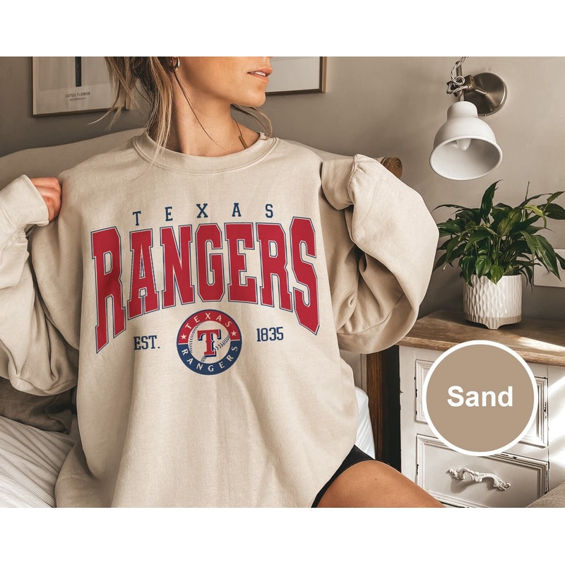 Texas Rangers Crewneck Sweatshirt, Vintage Texas Baseball Sweater, ALCS Champion 2023, Rangers Shirt, Texas Fans Gift, Game Day Shirt.jpg