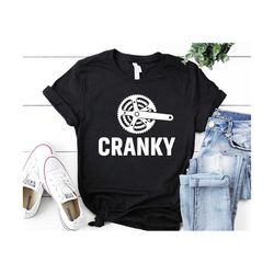 cranky t-shirt unisex , funny bike shirt, cycling shirt, bike lover gift, cyclist clothes, bmx, mountain bike, cycling retro vintage shirt