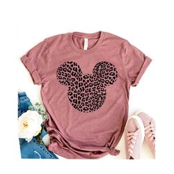 mickey leopard shirt, mickey cheetah , animal kingdom shirt, disney shirts, mickey head shirt, leopard mickey shirt, minnie leopard ears