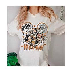 vintage disney halloween shirt, mickey and friends halloween shirt, mickey's not-so-scary halloween party, disney family matching shirt