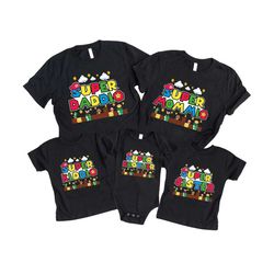 super daddio shirt, super mommio shirt, super kiddio shirt, super mario shirt, father's day shirt, super dad shirt, matching family shirts