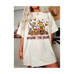 vintage winnie the pooh halloween shirt, pooh and friends halloween shirt, cute fall sweatshirt, pooh bear halloween shirt, piglet halloween