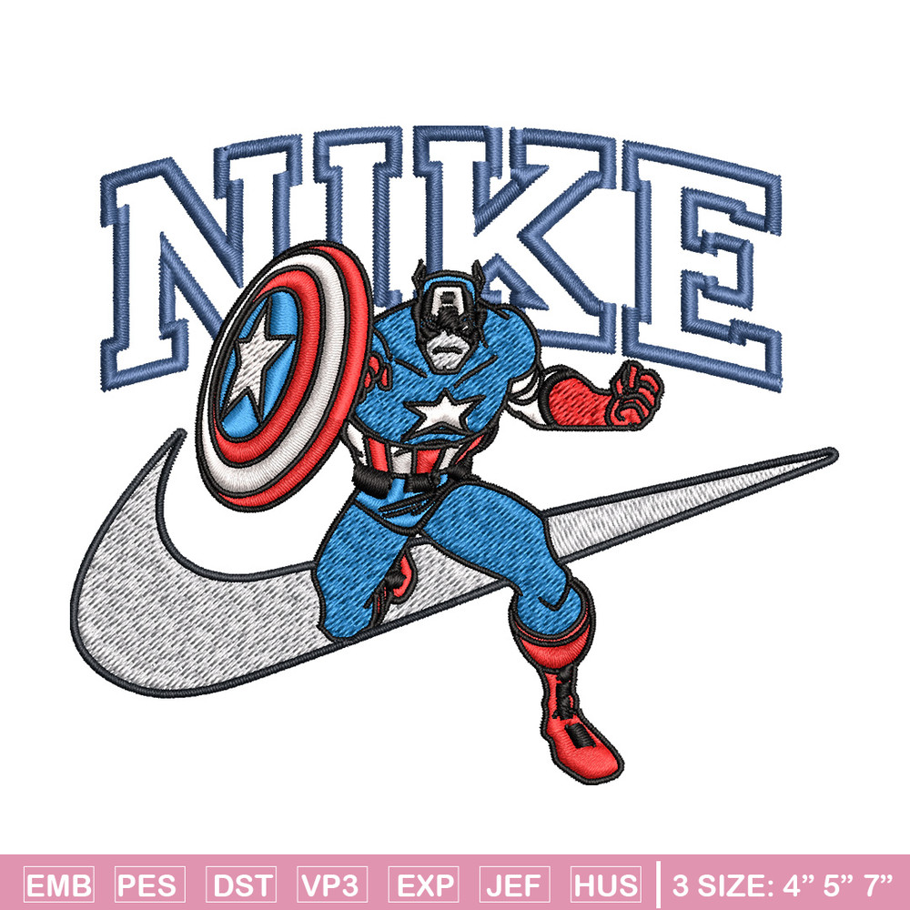 Nike captain america Embroidery Design, Brand Embroidery, Nike Embroidery, Embroidery File, Logo shirt, Digital download.jpg