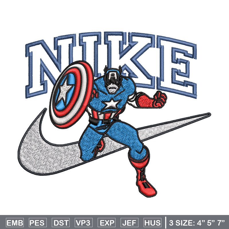 Nike captain america Embroidery Design, Brand Embroidery, Nike Embroidery, Embroidery File, Logo shirt, Digital download.jpg