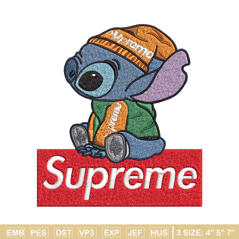 Stitch Supreme Cool Embroidery design, cartoon Embroidery, cartoon design, Embroidery File, Digital download..jpg