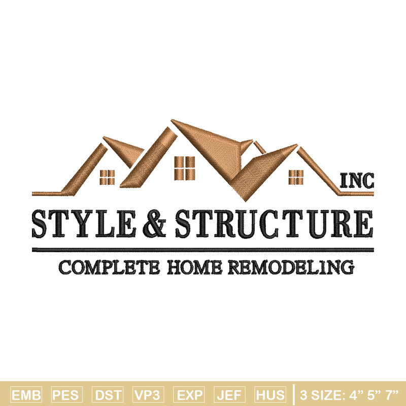 Style & Structure embroidery design, Style & Structure embroidery, logo design, embroidery file, Digital download..jpg