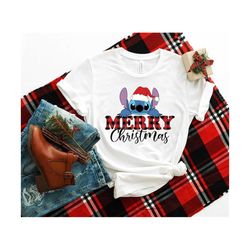 merry christmas stitch shirt, gift for christmas, disney christmas t shirt, christmas is my favorite, stitch christmas t shirt