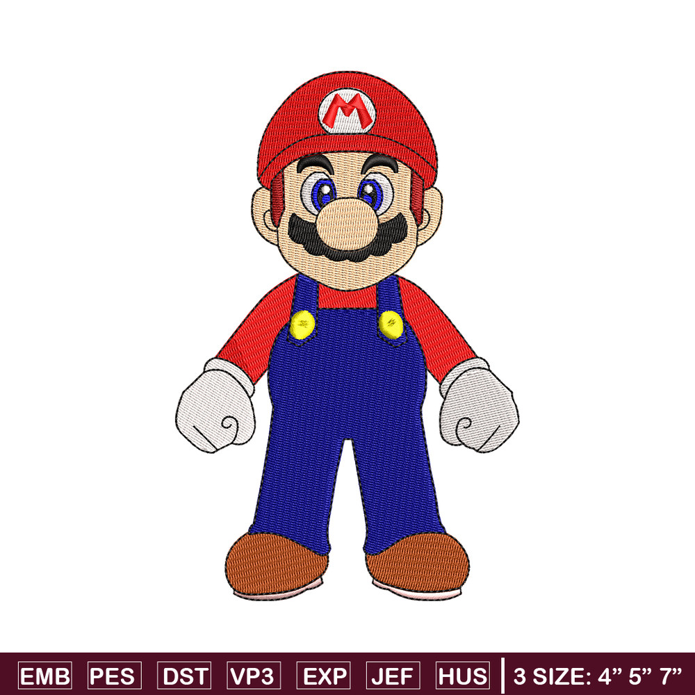 Super Mario bros embroidery design, Mario embroidery, logo design, Logo shirt, embroidery file, Digital download.jpg