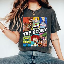 retro disney toy story movie characters shirt, buzz woody jessie aliens, disneyland vacation trip gift shirt, disneyland
