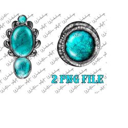 turquoise gemstone png, turquoise gemstone jewelry png, gemstone png file, hand drawing, western gemstone png, instant download