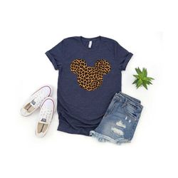 mickey leopard shirt, mickey cheetah , animal kingdom shirt, disney shirts, mickey head shirt, leopard mickey shirt, minnie leopard ears