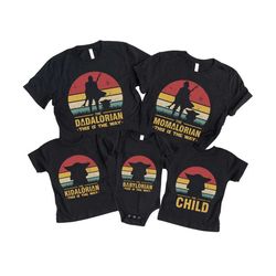 mamalorian dadalorian the child matching shirts, dadalorian shirt, momalorian shirt, mommy daddy child shirts, matching shirts, star wars