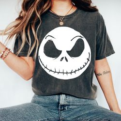vintage disney the nightmare before christmas jack skellington big face tshirt, jack skellington shirt, disneyland hallo