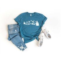 mountains shirt, hiking t-shirt, nature lover tee, hiking mom shirt, camping shirt, outdoor t-shirt, nature lover gift,