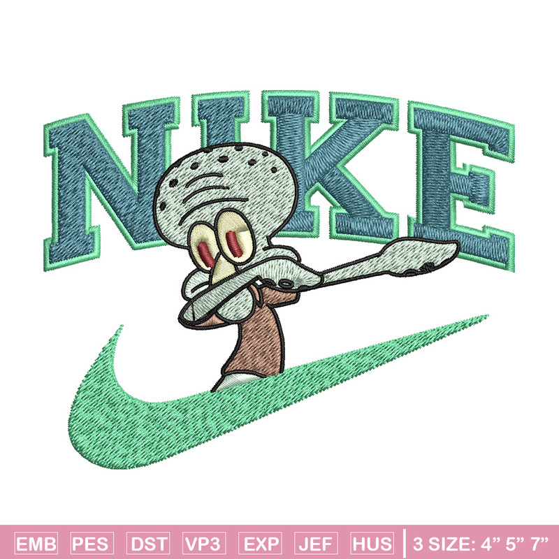 Nike Squidward Embroidery Design, Spongebob Embroidery, Nike Embroidery, Embroidery File, Logo shirt, Digital download.jpg