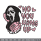 No You Hang Up Scream Embroidery design, Horror Embroidery, logo design, Embroidery File, logo shirt, Digital download..jpg