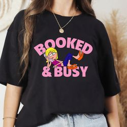 disney channel lizzie mcguire animated lizzie booked & busy tshirt, disneyland family trip vacation gift unisex adult ts