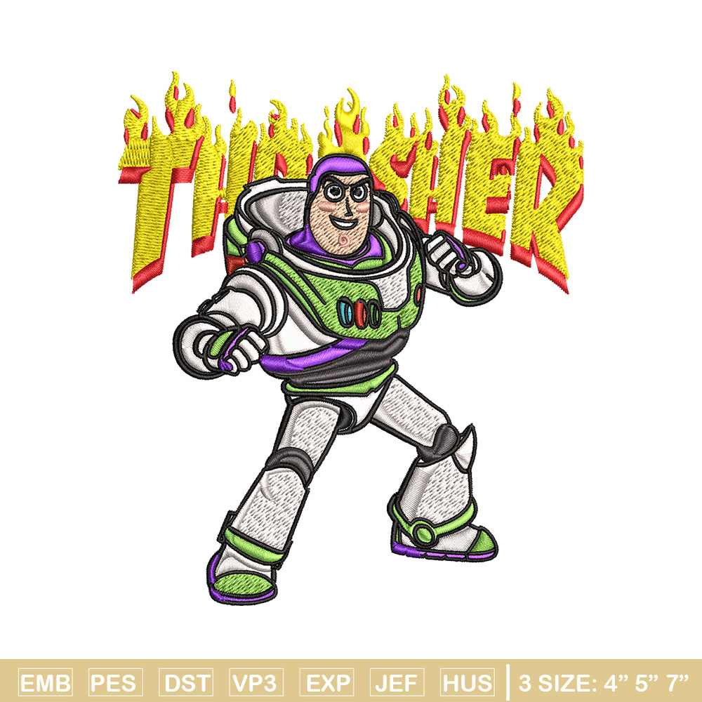 Thrasher Buzz Lightyear Embroidery design, Buzz Lightyear Embroidery, cartoon design, Embroidery File, Instant download..jpg