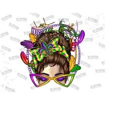 afro messy bun mardi gras png sublimation design download, afro woman png, mardi gras png, afro mardi gras png, sublimate designs download