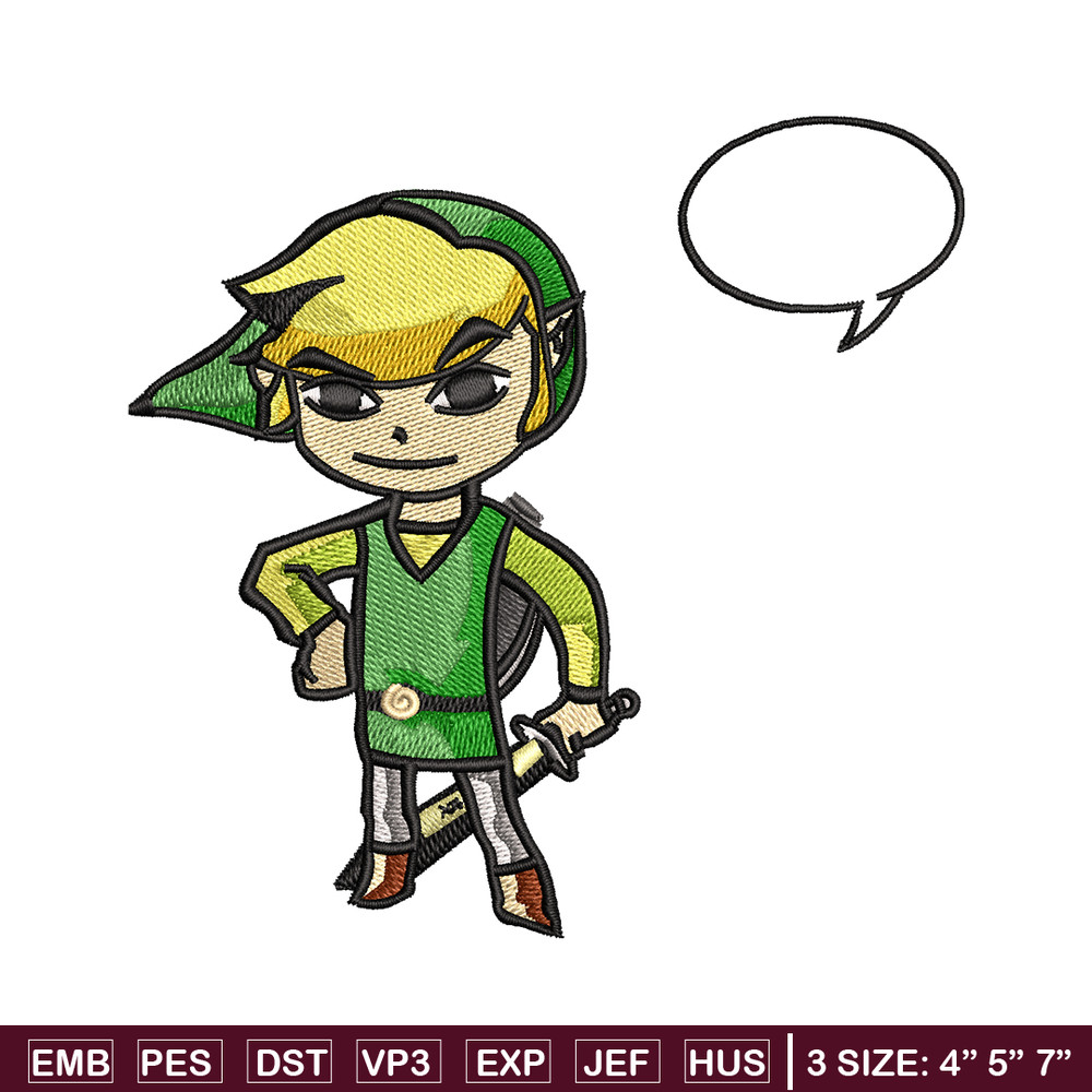 Toon Link embroidery design, Toon Link embroidery, cartoon design, embroidery file, logo shirt, Digital download..jpg